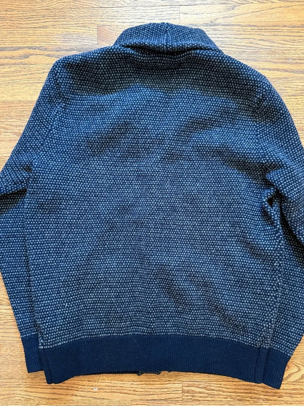 Men's J. Crew Shawl Collar Button-Up Sweater - Navy